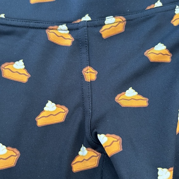 Tipsy Elves pumpkin pie thanksgiving leggings small - Picture 2 of 6